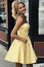Sweetheart Neckline Homecoming Dresses with Pockets SYH76 by vivymakudress