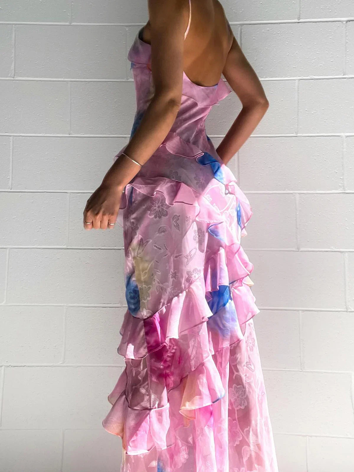 Zaylee | Yellow Spaghetti Straps Mermaid Long Prom Dress with Ruffles by KissProm